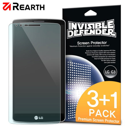 Protector de Pantalla Rearth Invisible Defender LG G3 - Pack 3