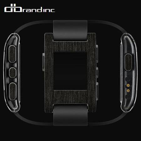 dbrand Pebble Smartwatch Skin - Carbon Titanium