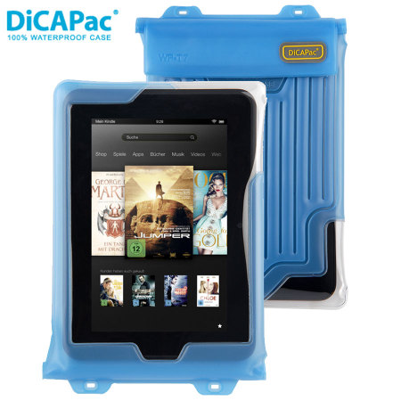 DiCAPac Universal Waterproof Case for Tablets up to 8" - Blue