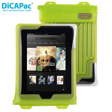 DiCAPac Universal Waterproof Case for Tablets up to 8" - Green