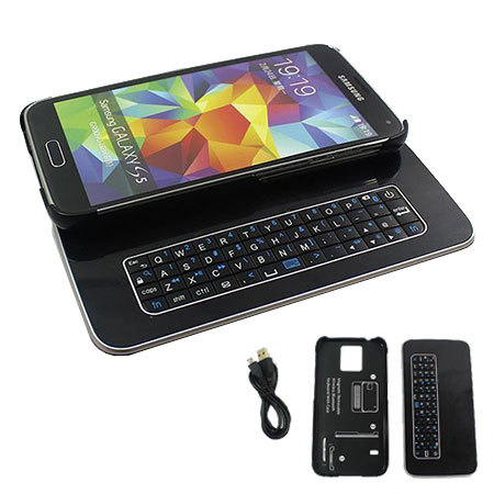 Galaxy S5 Magnetic Bluetooth QWERTY keyboard Case - Black