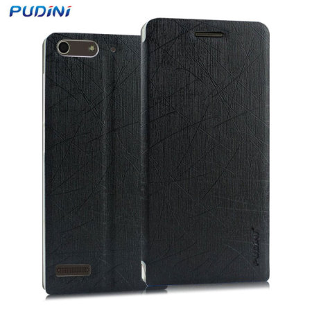 Pudini Huawei Ascend G6 Flip and Stand Case - Zwart