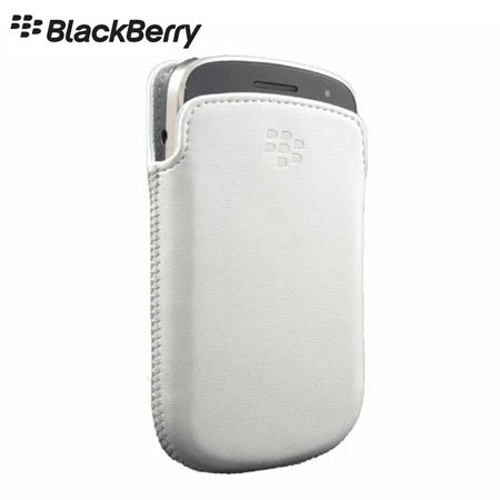 Official BlackBerry 9720 Leather Pocket - White