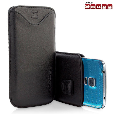 Snugg Samsung Galaxy S5 Faux Leather Pouch Case - Black