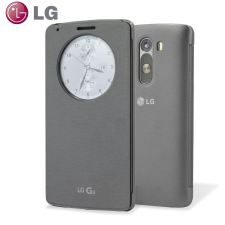 Housse QuickCircle LG G3 – Noire Métallique