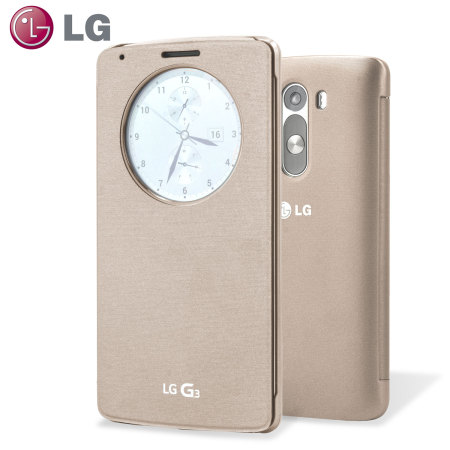 LG G3 QuickCircle Snap On Case - Shine Gold