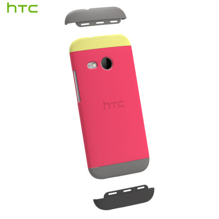 Original HTC One Mini 2 Double Dip Hard Hülle in Pink und Grau