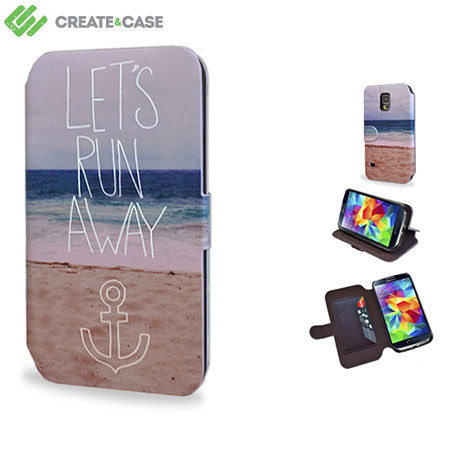 Create and Case Samsung Galaxy S5 Book Case - Let's Run Away