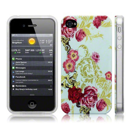 Call Candy iPhone 4S / 4 Hard Back Case - Floral Flourish