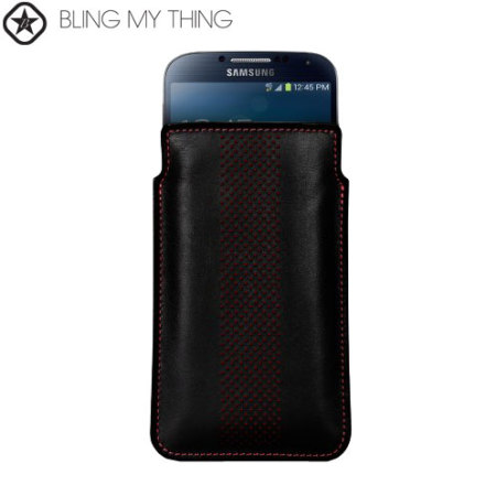 Bling My Thing Infinity Dots Pouch voor Galaxy S Telefoons - Zwart / Rood