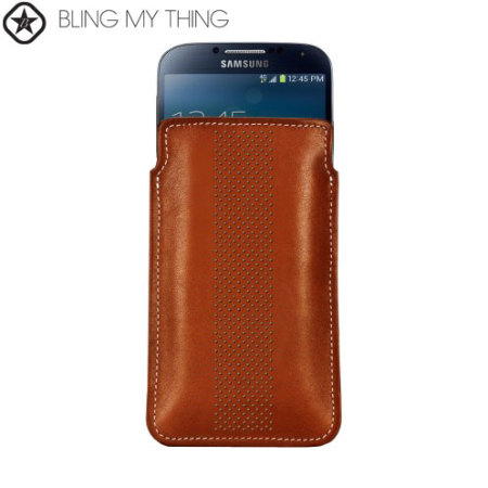 Bling My Thing Infinity Dots Pouch for Galaxy S Phones - Brown / White