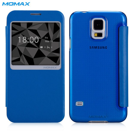 Momax Samsung Galaxy S5 Flip View Case - Blauw