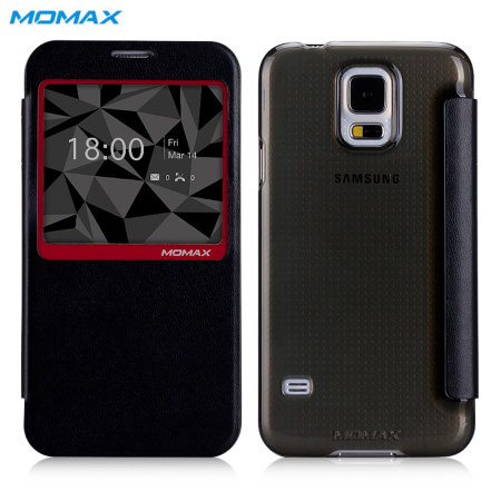 Momax Samsung Galaxy S5 Flip View Case - Zwart