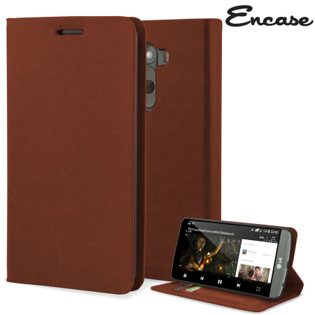 Encase LG G3 Tasche Wallet Case in Braun