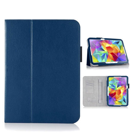 Leather-Style Samsung Galaxy Tab S 10.5 Stand Case - Blue