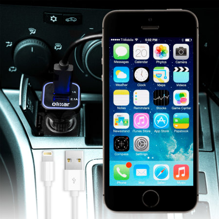 conversie afschaffen Geladen Olixar High Power iPhone 5S Auto Oplader