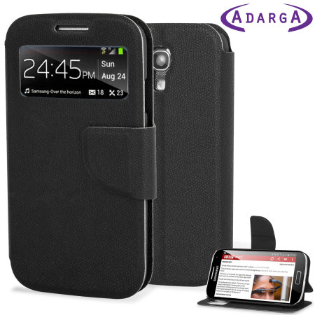 Adarga Samsung Galaxy S4 Mini View Flip Case - Black