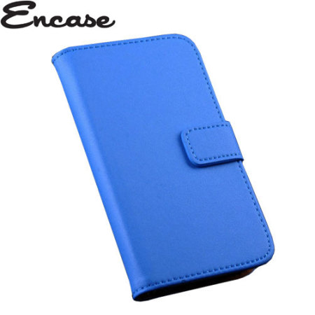Encase Stand and Type Wiko Bloom Wallet Case - Blue