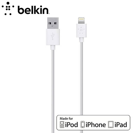Belkin iPhone 6 / 5S / 5C / 5 Lightning Charge & Sync Cable 3M - White