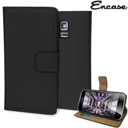 Encase  Leather-Style Samsung Galaxy S5 Mini Wallet Case - Black