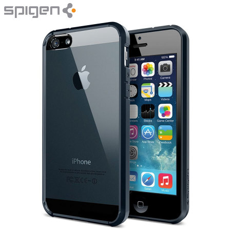 Spigen SGP Ultra Hybrid suojakotelo iPhone 5S / 5 - Metalli liuskekivi