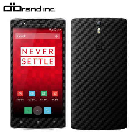dbrand Textured Cover OnePlus One Skin Black Carbon Fibre