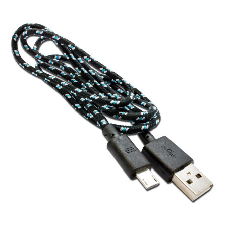 Braided Fabric 1m Micro USB Cable