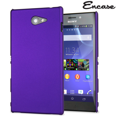 dood periscoop huren ToughGuard Sony Xperia M2 Rubberised Case - Purple