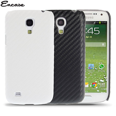 Encase Carbon Fibre-Style Samsung Galaxy S4 Mini Back Case - White