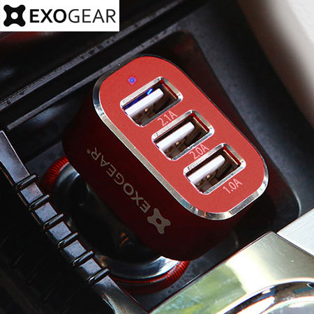 Chargeur Voiture Triple USB EXOGEAR ExoCharge 5.1A