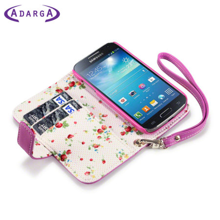 Hen Autonoom struik Adarga Leather-Style Samsung Galaxy S4 Mini Wallet Case - Pink