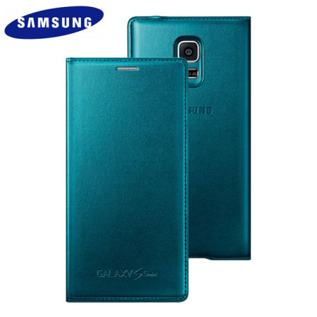 Originele Samsung Galaxy S5 Mini Flip Cover - Metallic Groen