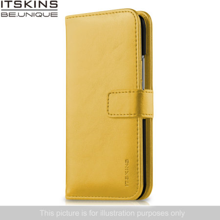 ITSKINS Wallet Book Leather-Style Wiko Rainbow Case - Yellow