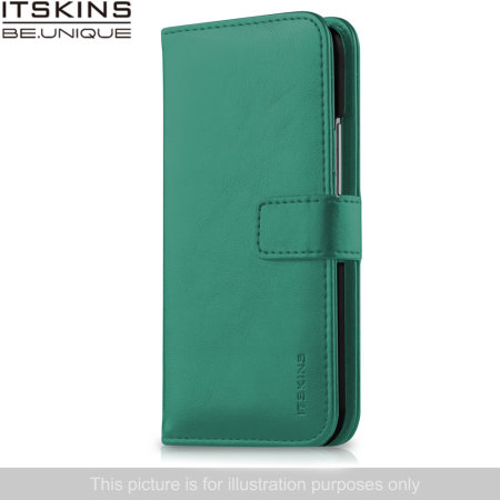 ITSKINS Wallet Book Leather-Style Wiko Bloom Case - Turquoise