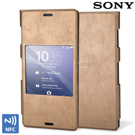 Koningin Zenuw Pessimistisch Official Sony Xperia Z3 Style Cover with Smart Window - Copper Reviews