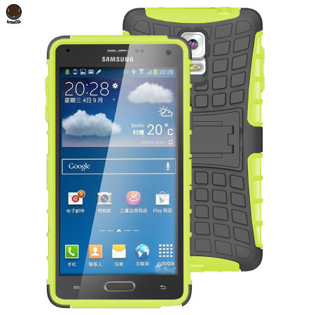 ArmourDillo Hybrid Samsung Galaxy Note 4 Protective Case - Green
