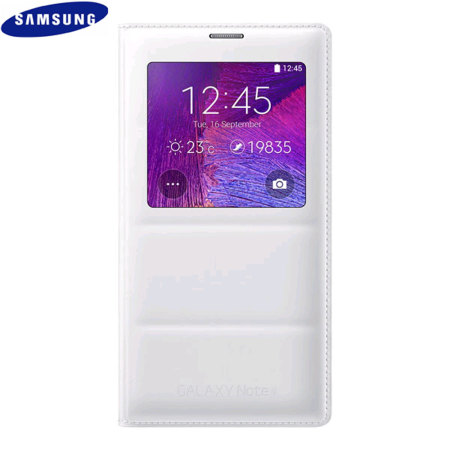 Official Samsung Galaxy Note 4 S View Cover Case - White