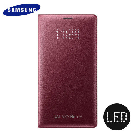 LED Cover Samsung Galaxy Note 4 Officielle - Rouge