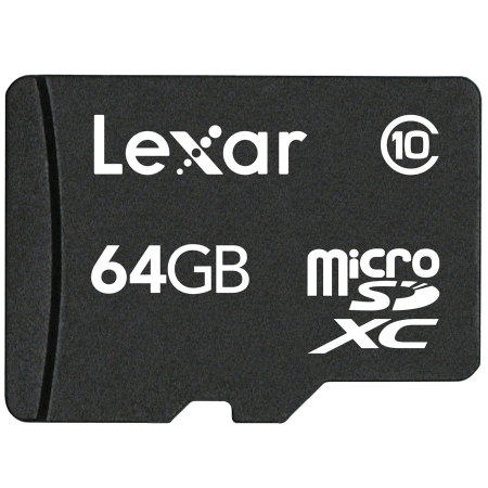 Lexar 64GB Micro SDHC Memory Card with SD Adapter - Class 10