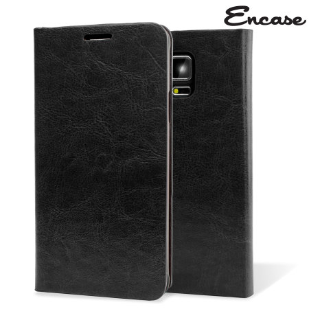 Housse Samsung Galaxy Note 4 Encase Portefeuille Style cuir– Noire