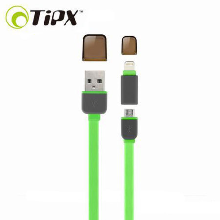 Cable Carga y Sincronización Micro USB / Lightning TipX Dual - Verde