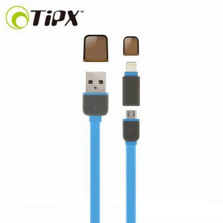Cable Carga y Sincronización Micro USB / Lightning TipX Dual - Azul