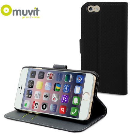Muvit Wallet Folio iPhone 6S / 6 Case and Stand - Black