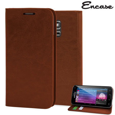 Encase Leather-Style Samsung Galaxy S5 Mini Wallet Case Brown