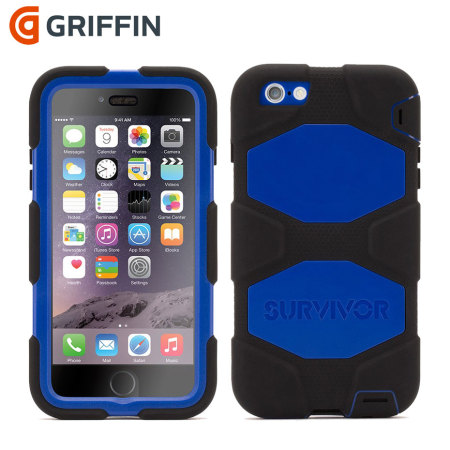 Griffin Survivor iPhone 6S Plus / 6 Plus All-Terrain Case - Black/Blue