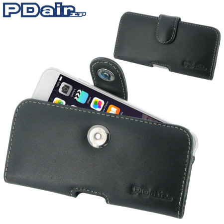 PDair Leather Horizontal iPhone 6S / 6 Ledertasche Pouch in Schwarz