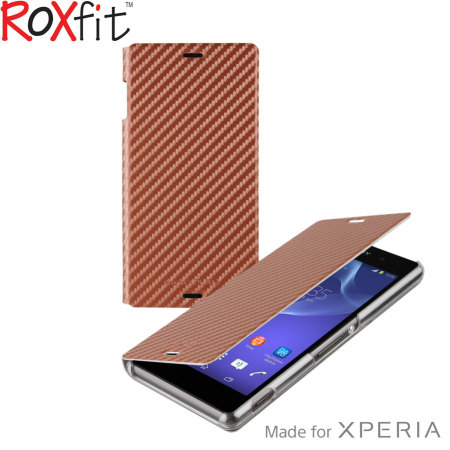 Roxfit Slim Book Sony Xperia Z3 Case - Bronze Carbon
