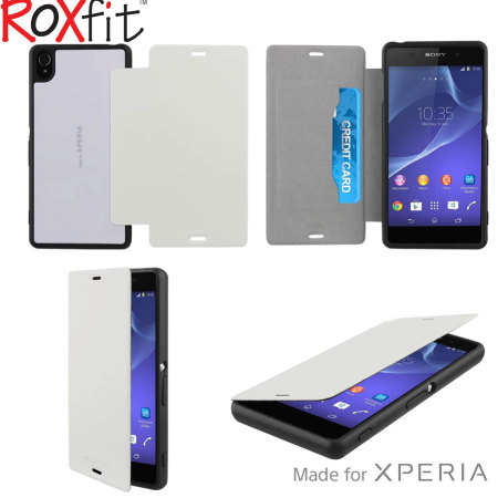 Roxfit Gel Shell Flip Plus Sony Xperia Z3 Case - Polar White