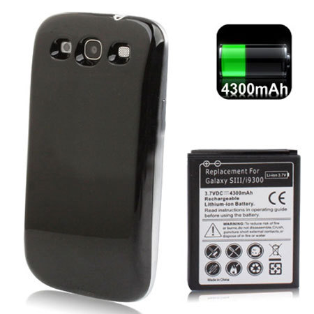 Samsung Galaxy S3 Extended Battery Kit - 4300mAh - Black