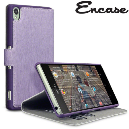 Encase Leather-Style Slim Sony Xperia Z3 Wallet Case - Purple